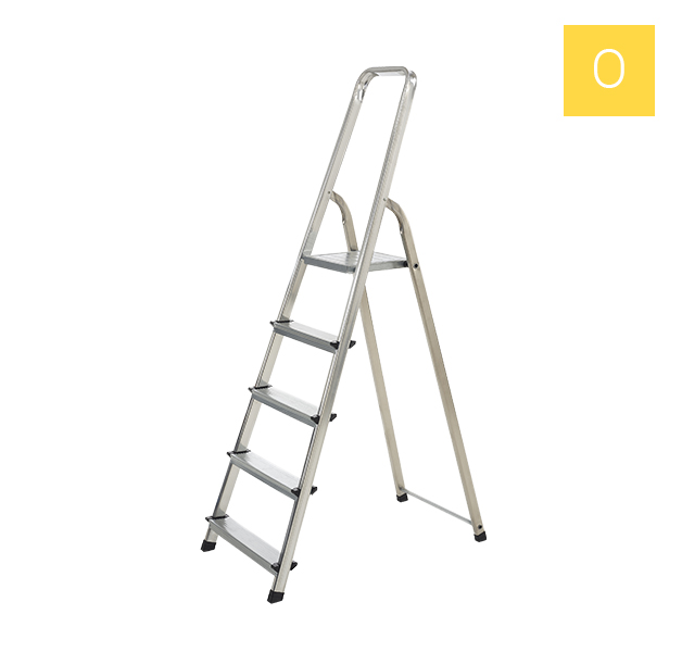 Trois quart escabeau Alumixte 5 marches