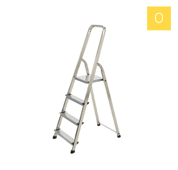 Trois quart escabeau Alumixte 4 marches