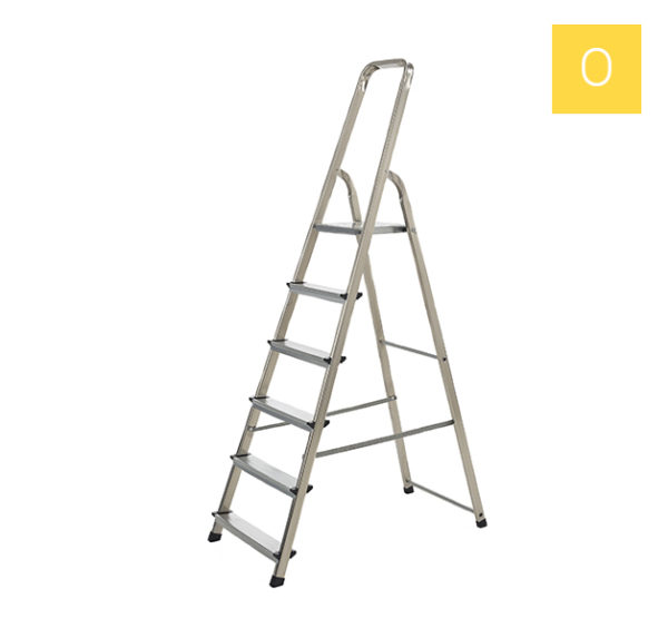 Trois quart escabeau Alumixte 6 marches