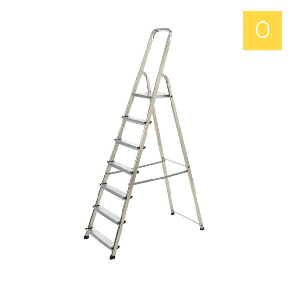 Trois quart escabeau Alumixte 7 marches