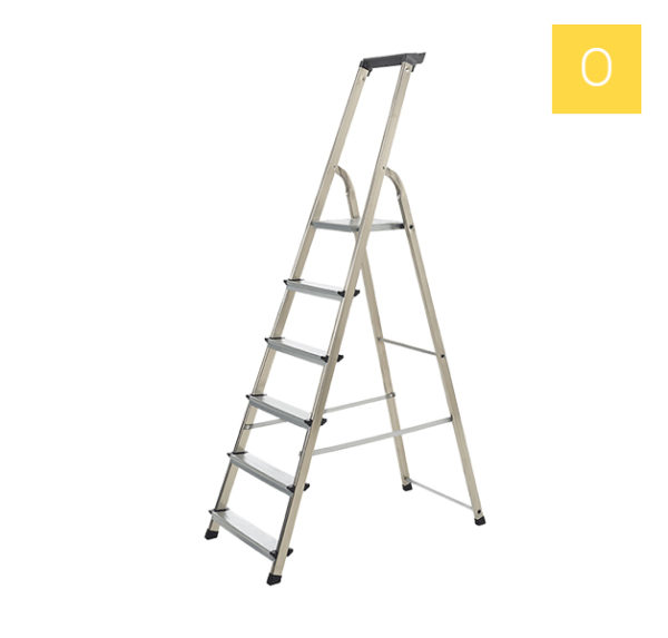 Trois quart escabeau Alumixte + 6 marches