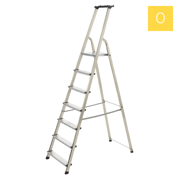 Trois quart escabeau Alumixte + 7 marches