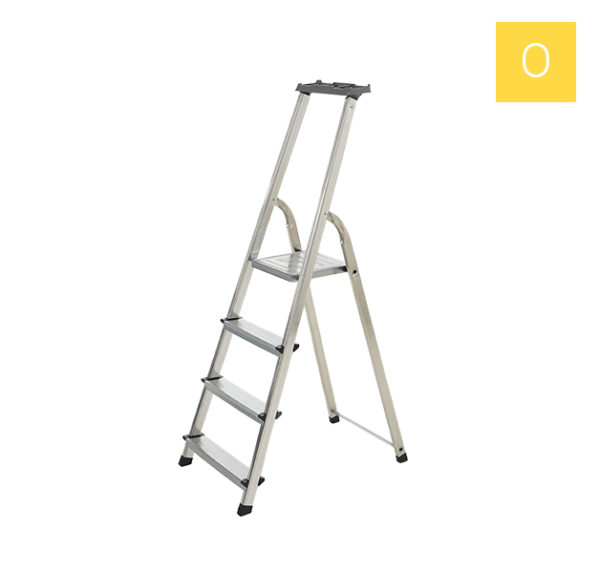 Trois quart escabeau Alumixte + 4 marches