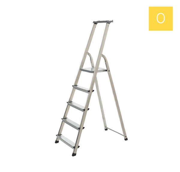 Trois quart escabeau Alumixte + 5 marches